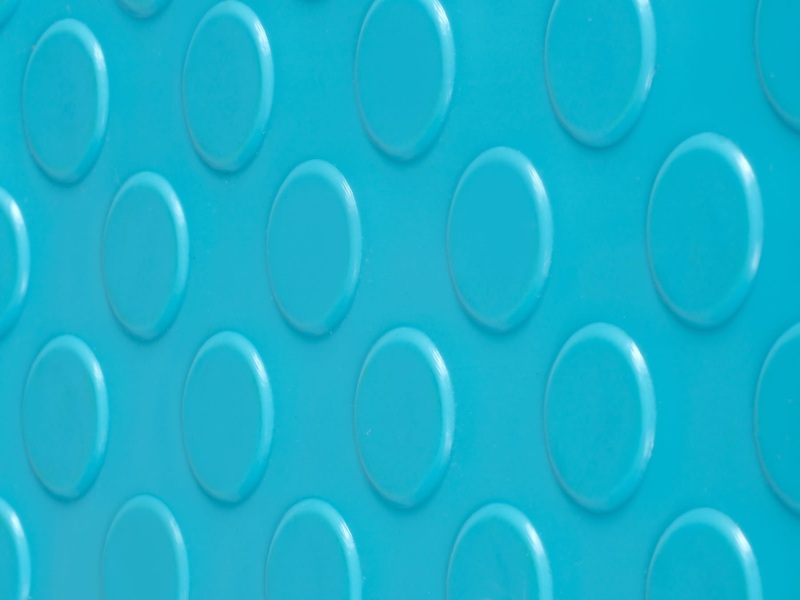 Turkuaz Paralı PVC Paspas